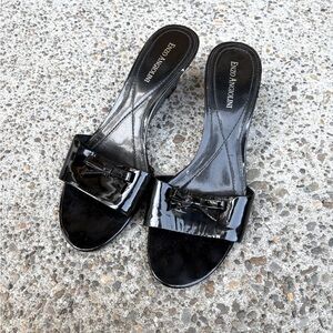 Enzo Angiolini Black Patent Leather Women's Slides